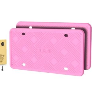 Pink Silicone License Plate Frame